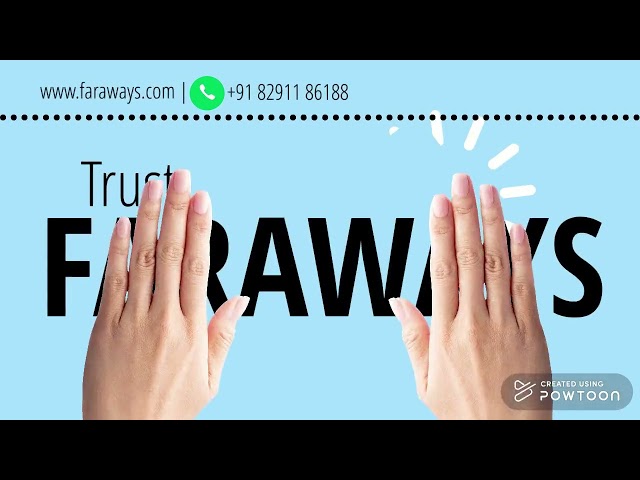 Faraways with spred out palms